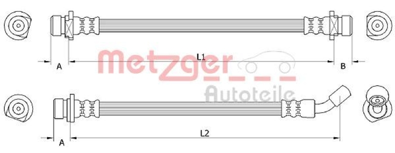 METZGER 4111074 Bremsschlauch für HONDA HA links