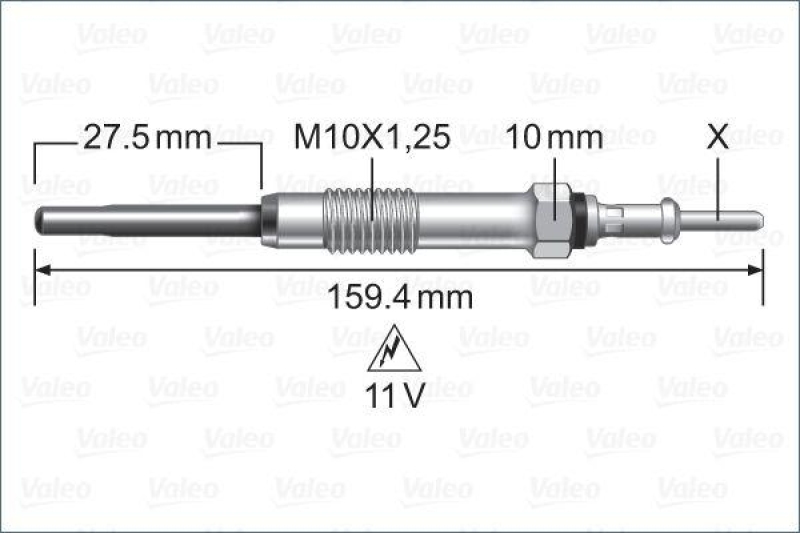 VALEO 345231 Glühkerze MITSUBISHI, ASX