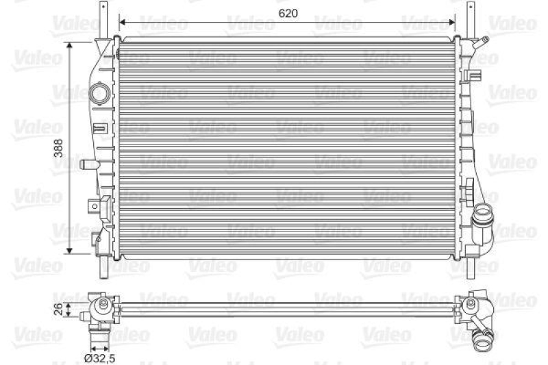 VALEO 735048 Motorkühler FORD MONDEO III 2.0 TDCI