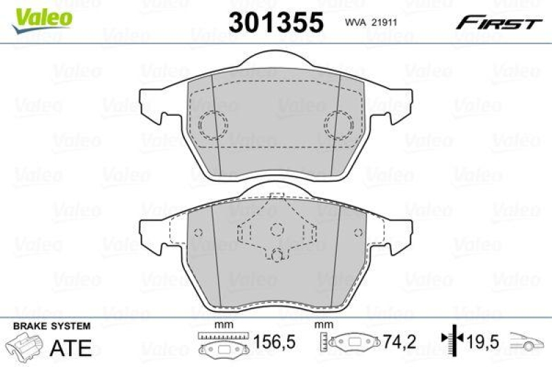 VALEO 301355 SBB-Satz FIRST