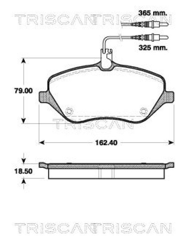 TRISCAN 8110 28037 Bremsbelag Vorne für Peugeot 407