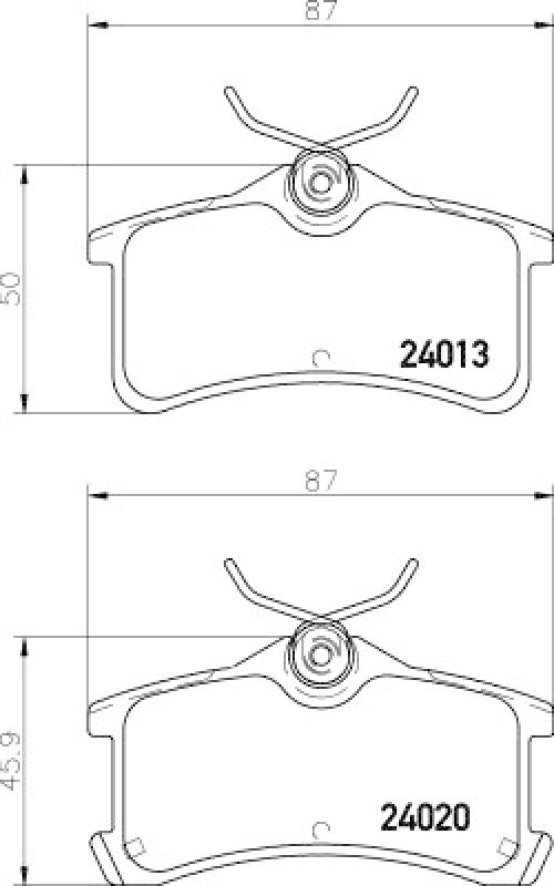 HELLA 8DB 355 011-511 Bremsbelagsatz Scheibenbremse