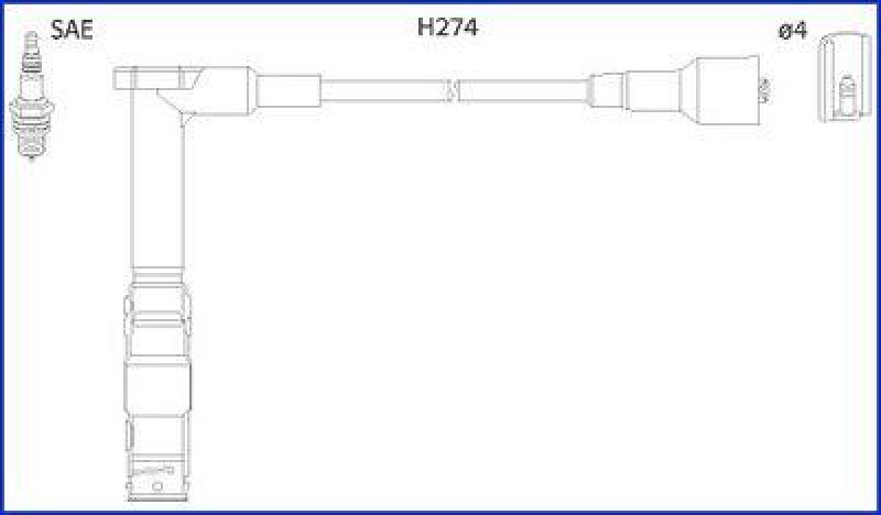 HITACHI 134775 Zündkabelsatz für MERCEDES u.a.