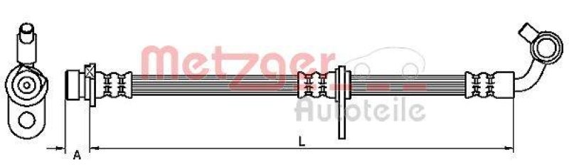 METZGER 4111079 Bremsschlauch für HONDA VA links