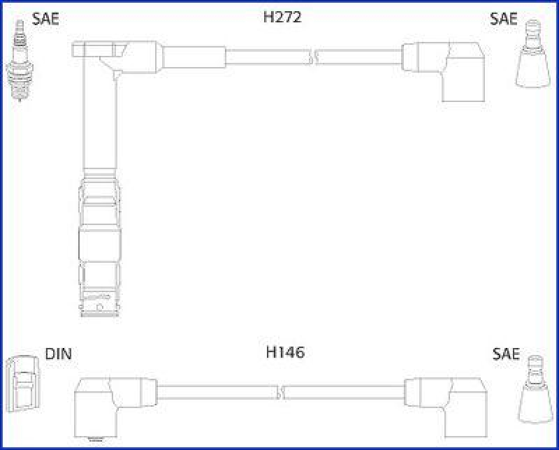 HITACHI 134777 Zündkabelsatz für MERCEDES u.a.