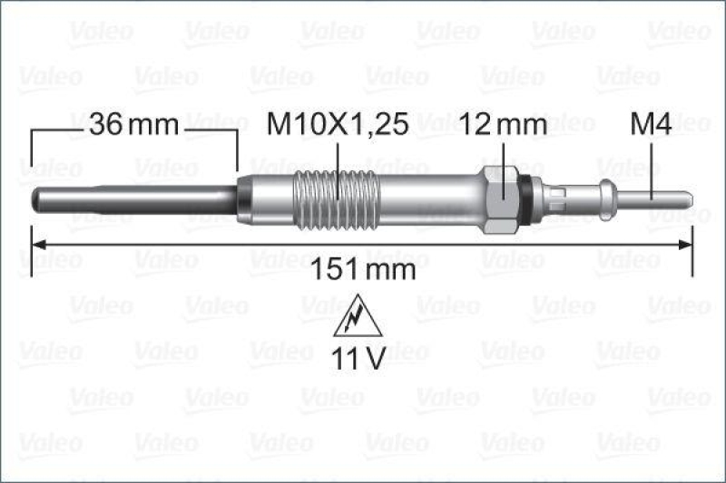 VALEO 345233 Glühkerze ISUZU (GM), D-Max