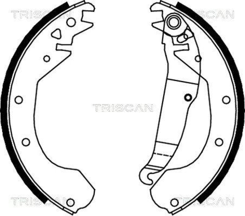 TRISCAN 8100 24410 Bremsbacken für Opel Rekord, Kadett E.