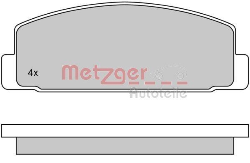 METZGER 1170088 Bremsbelagsatz, Scheibenbremse WVA 20 031