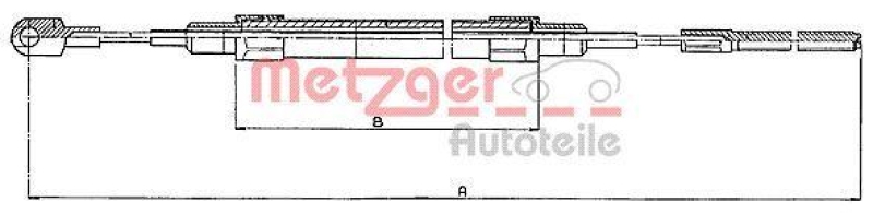 METZGER 10.415 Seilzug, Feststellbremse für BMW hinten links/rechts