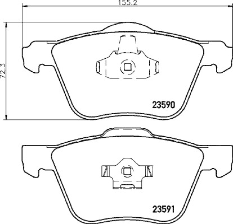 HELLA 8DB 355 011-571 Bremsbelagsatz Scheibenbremse