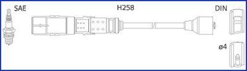 HITACHI 134780 Zündkabelsatz für BMW u.a.