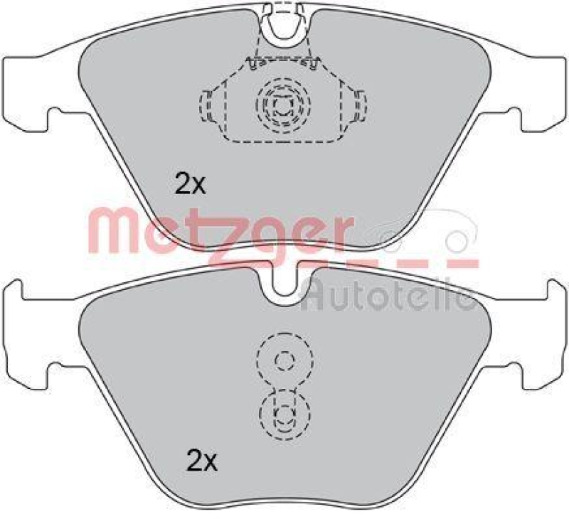 METZGER 1170090 Bremsbelagsatz, Scheibenbremse WVA 23 313