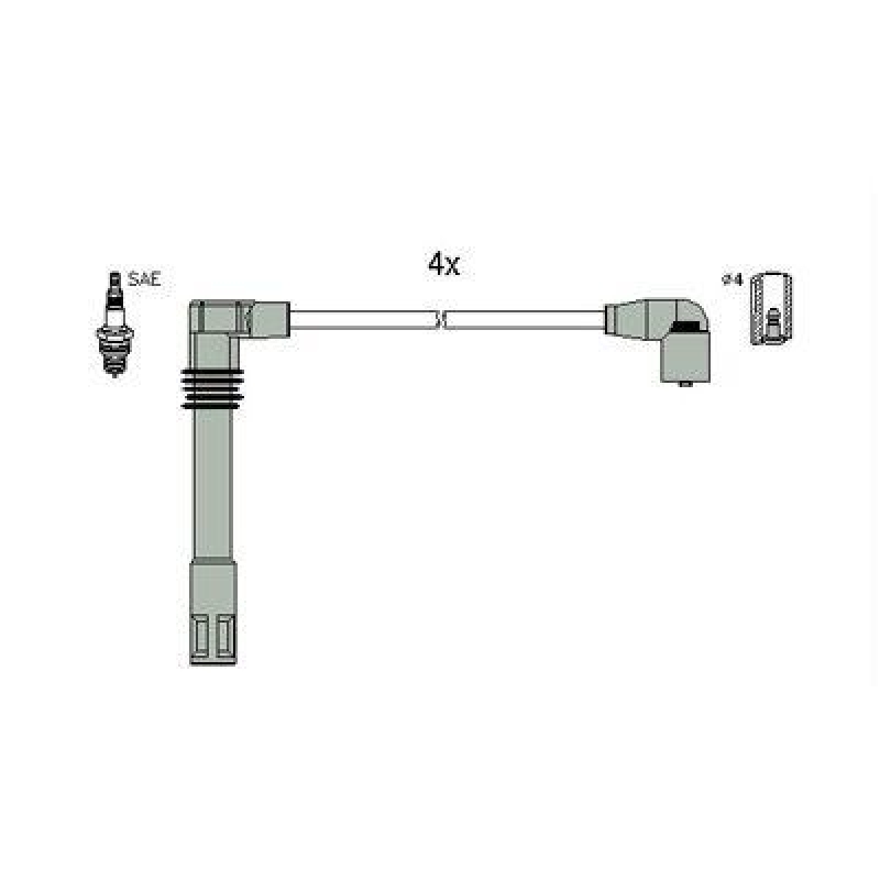 HITACHI 134783 Zündkabelsatz für AUDI u.a.