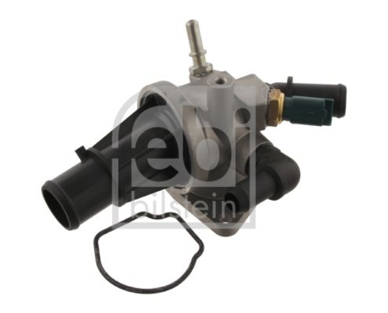 FEBI BILSTEIN 33956 Thermostatgehäuse mit Temperaturschalter und Dichtung für Fiat