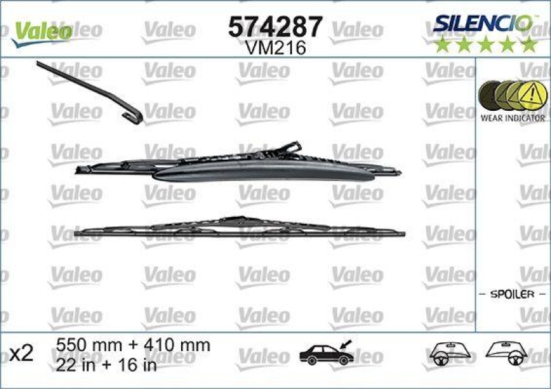 VALEO 574287 Silencio Performance (x2) VM216