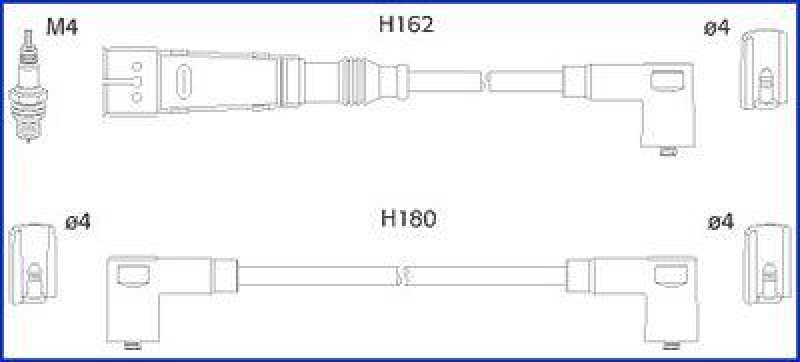 HITACHI 134784 Zündkabelsatz für SEAT u.a.