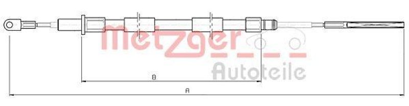 METZGER 10.4155 Seilzug, Feststellbremse für BMW hinten links/rechts