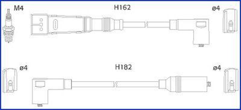 HITACHI 134785 Zündkabelsatz für SEAT u.a.