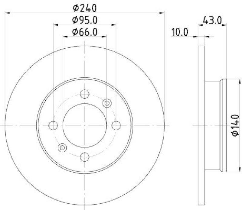 HELLA 8DD 355 113-361 Bremsscheibe 54525