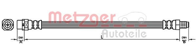 METZGER 4111099 Bremsschlauch für BMW HA links/rechts