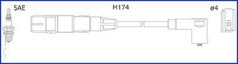 HITACHI 134787 Zündkabelsatz für FORD u.a.