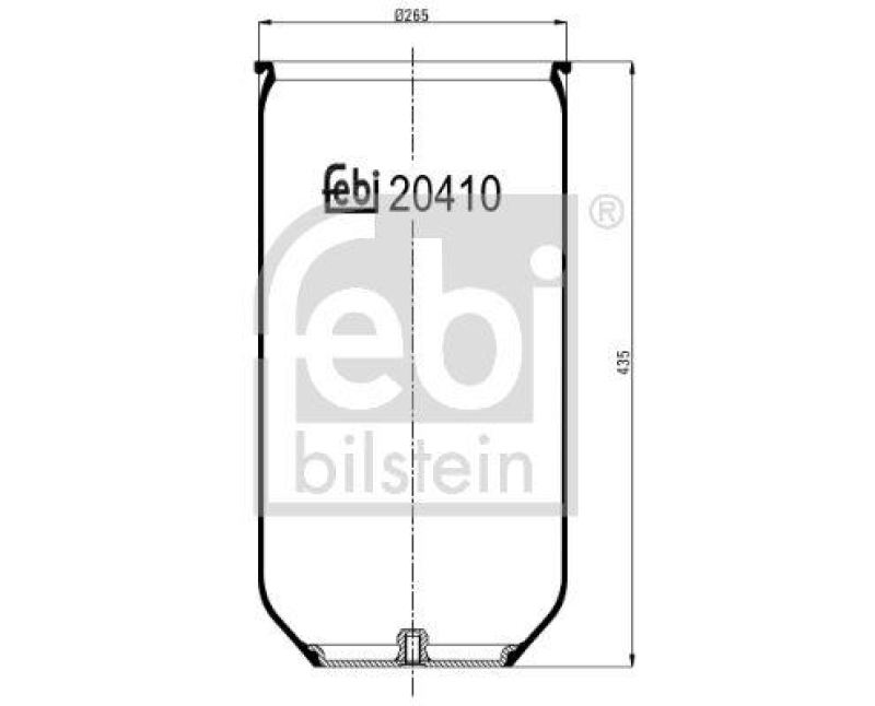 FEBI BILSTEIN 20410 Luftfederbalg ohne Kolben für M A N