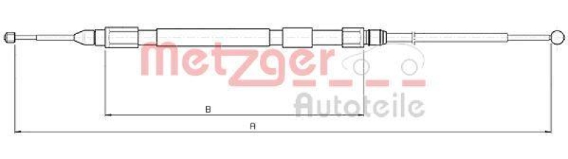 METZGER 10.4157 Seilzug, Feststellbremse für BMW hinten rechts