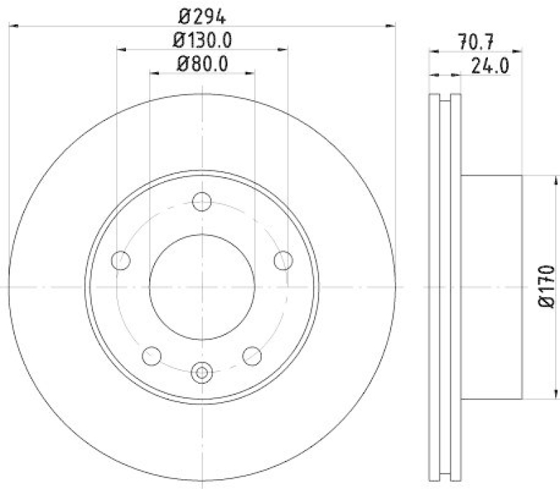 HELLA 8DD 355 113-391 Bremsscheibe 54534