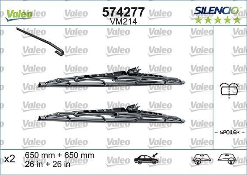 VALEO 574292 Silencio Performance (x2) VM222