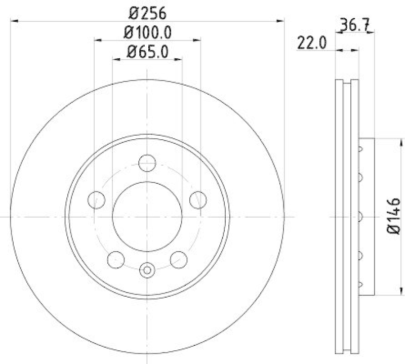 HELLA 8DD 355 127-291 Bremsscheibe für VW/SKODA/SEAT/AUDI