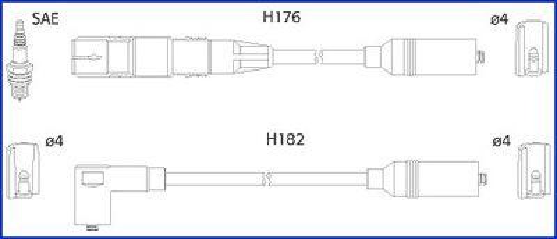 HITACHI 134790 Zündkabelsatz für SEAT u.a.