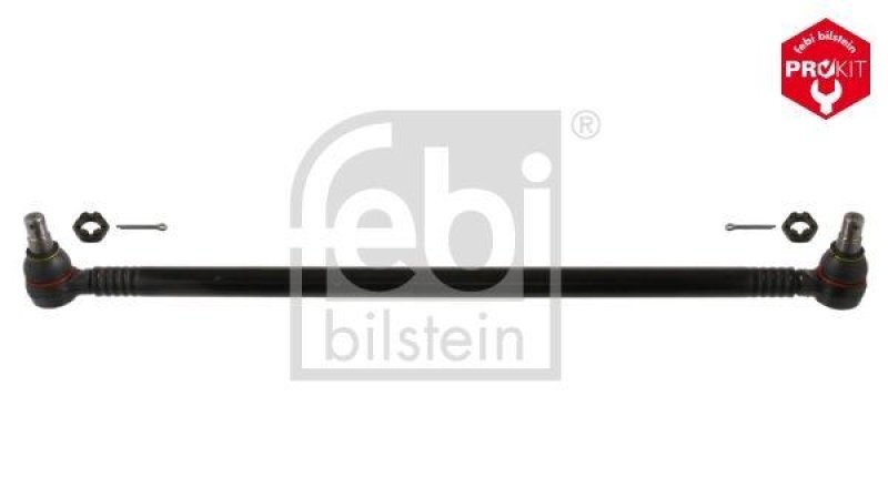 FEBI BILSTEIN 39720 Lenkstange mit Kronenmuttern und Splinten, vom Lenkzwischenhebel zur Vorderachse für EVOBUS