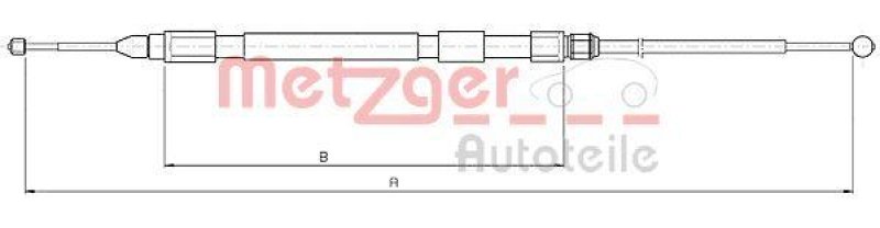 METZGER 10.4158 Seilzug, Feststellbremse für BMW hinten links