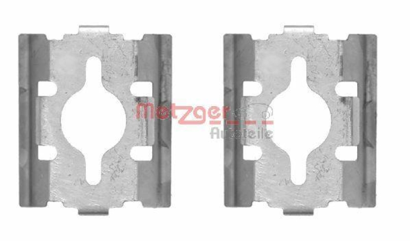 METZGER 109-1600 Zubehörsatz, Scheibenbremsbelag für CITROEN/FIAT/FORD/IVECO/NISSAN/PEUGEOT