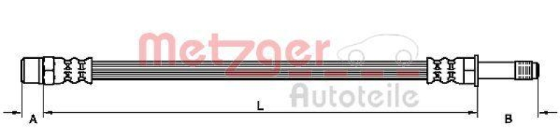 METZGER 4111116 Bremsschlauch für BMW HA links/rechts