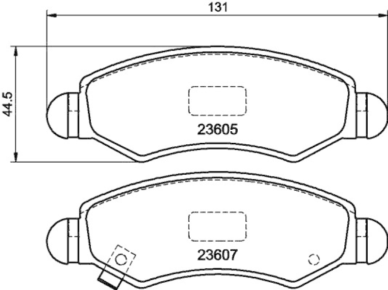 HELLA 8DB 355 011-691 Bremsbelagsatz Scheibenbremse