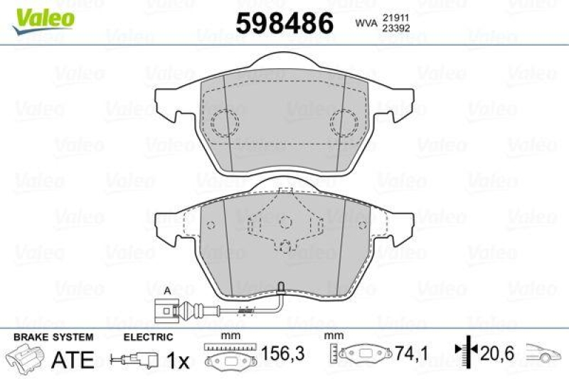 VALEO 598486 SBB-Satz PREMIUM