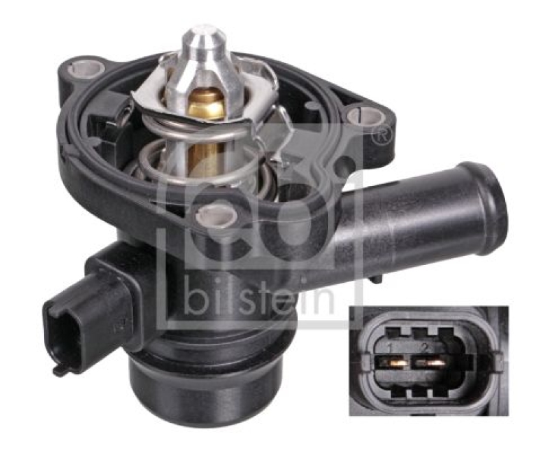 FEBI BILSTEIN 103377 Thermostat mit Gehäuse, Dichtung und Temperaturschalter für Opel