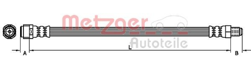 METZGER 4111120 Bremsschlauch für MB VA links/rechts