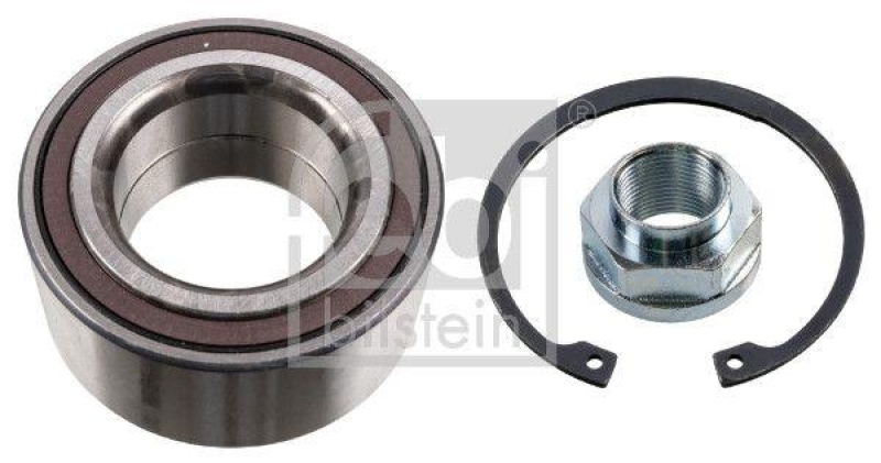 FEBI BILSTEIN 174296 Radlagersatz mit ABS-Impulsring, Achsmutter und Sicherungsring für HONDA