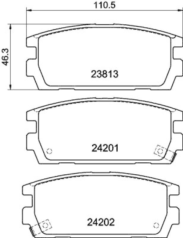 HELLA 8DB 355 011-841 Bremsbelagsatz Scheibenbremse