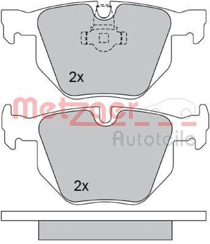 METZGER 1170105 Bremsbelagsatz, Scheibenbremse WVA 23 732