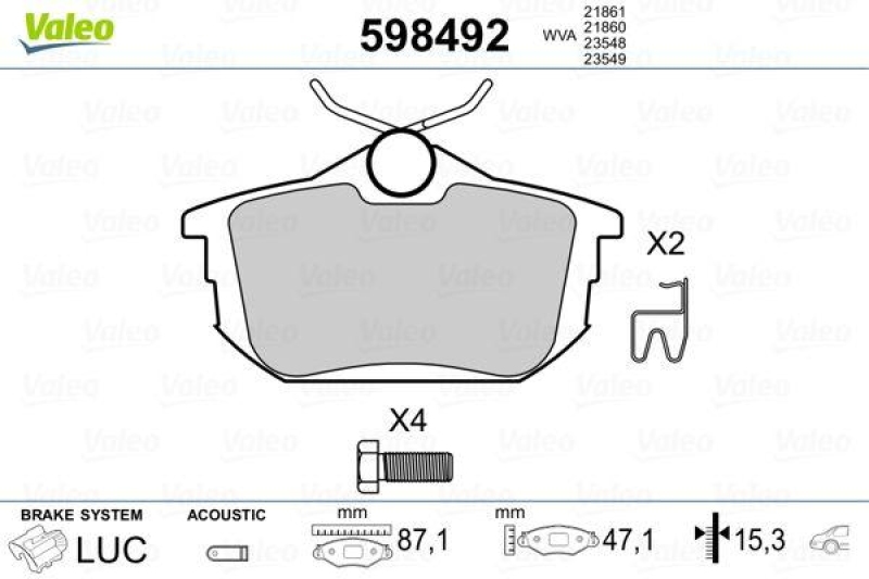 VALEO 598492 SBB-Satz PREMIUM