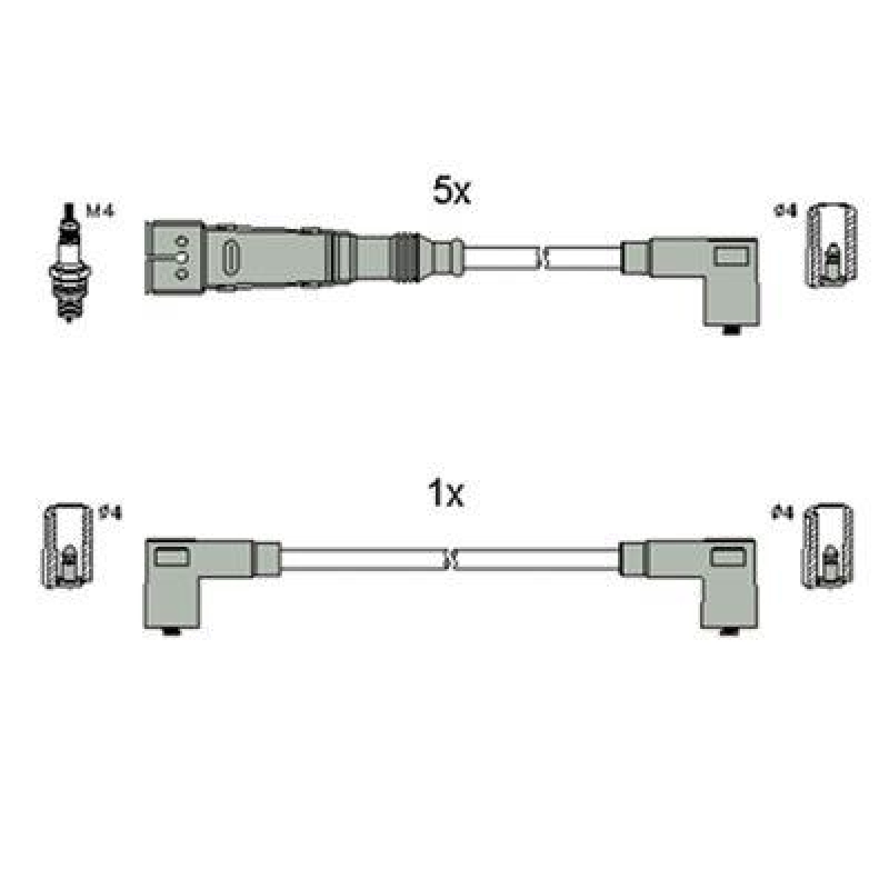 HITACHI 134810 Zündkabelsatz für VW u.a.