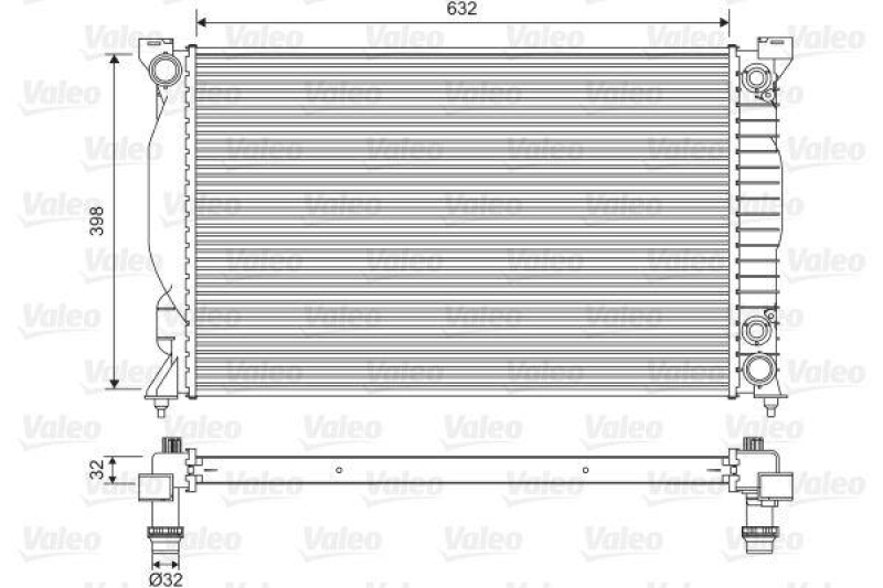 VALEO 735093 Motorkühler AUDI A4 CABRIOLET 2.4 I