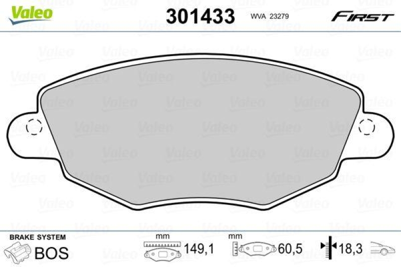 VALEO 301433 SBB-Satz FIRST