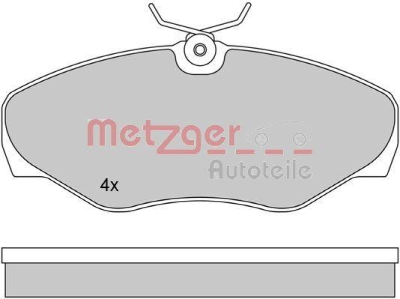 METZGER 1170110 Bremsbelagsatz, Scheibenbremse WVA 23 099