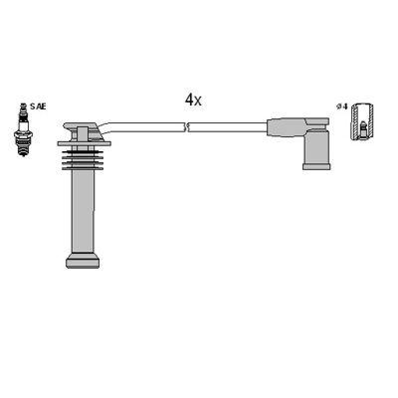 HITACHI 134839 Zündkabelsatz für FORD u.a.