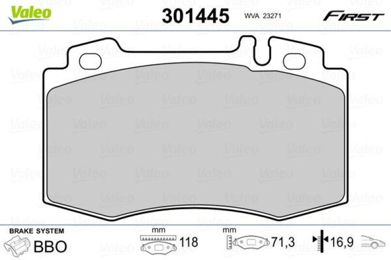 VALEO 301445 SBB-Satz FIRST