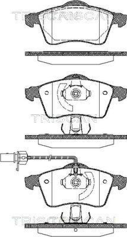 TRISCAN 8110 29025 Bremsbelag Vorne für Vw Transporter